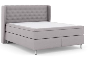 Select No 5 Komplett Sängpaket 160x200 Fast/Medium Latex - Ljusgrå/Metall - Products - Möbler - Säng - Kontinentalsäng