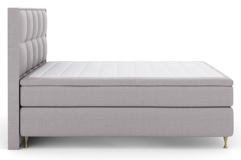 Select No 5 Komplett Sängpaket 160x200 Fast/Medium Watergel - Ljusgrå/Guld - Products - Möbler - Säng - Kontinentalsäng