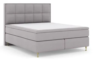 Select No 5 Komplett Sängpaket 160x200 Fast/Medium Watergel - Ljusgrå/Guld - Products - Möbler - Säng - Kontinentalsäng