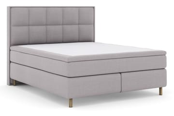Select No 5 Komplett Sängpaket 160x200 Medium Watergel - Ljusgrå/Koppar - Products - Möbler - Säng - Kontinentalsäng