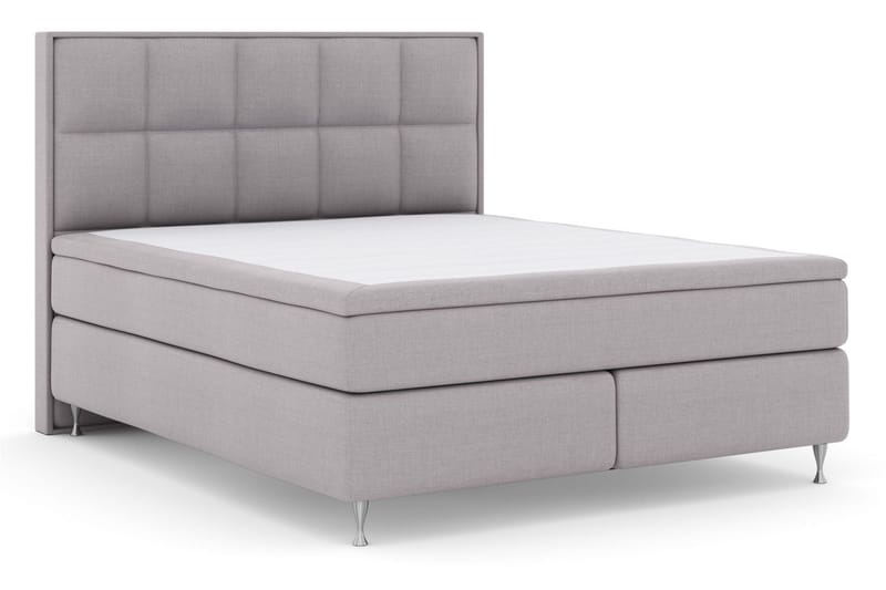 Select No 5 Komplett Sängpaket 210x210 Fast/Medium Latex - Ljusgrå/Silver - Products - Möbler - Säng - Kontinentalsäng