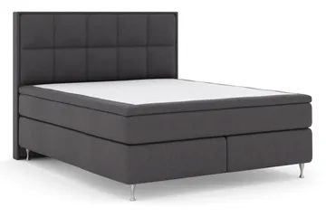Select No 5 Komplett Sängpaket 210x210 Fast/Medium Latex - Mörkgrå/Silver - Products - Möbler - Säng - Kontinentalsäng