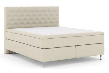 Select No 5 Komplett Sängpaket 210x210 Medium Latex - Beige/Silver - Products - Möbler - Säng - Kontinentalsäng