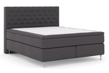 Select No 5 Komplett Sängpaket 210x210 Medium Latex - Mörkgrå/Silver - Products - Möbler - Säng - Kontinentalsäng