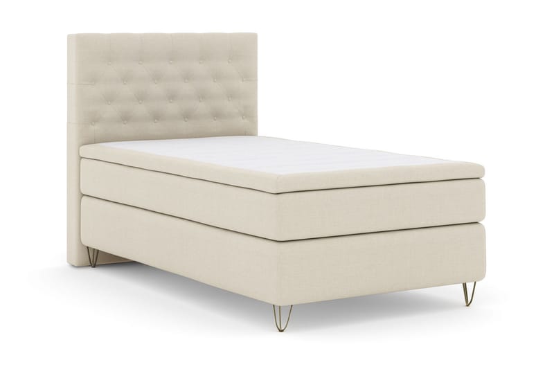 Select No 5 Kontinentalsäng 120x200 Fast Latex - Beige/Metall V-Form - Products - Möbler - Säng - Enkelsäng