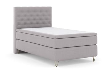 Select No 5 Kontinentalsäng 120x200 Fast Latex - Ljusgrå/Metall V-Form - Products - Möbler - Säng - Enkelsäng