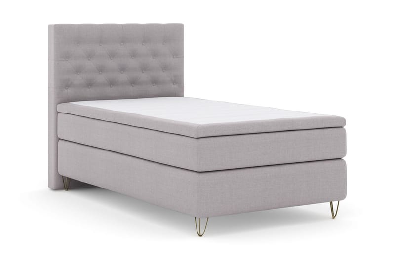 Select No 5 Kontinentalsäng 120x200 Fast Latex - Ljusgrå/Metall V-Form - Products - Möbler - Säng - Enkelsäng