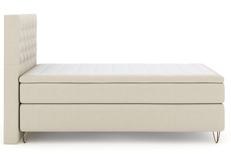 Select No 5 Kontinentalsäng 120x200 Medium Latex, Beige/Metall V-Form