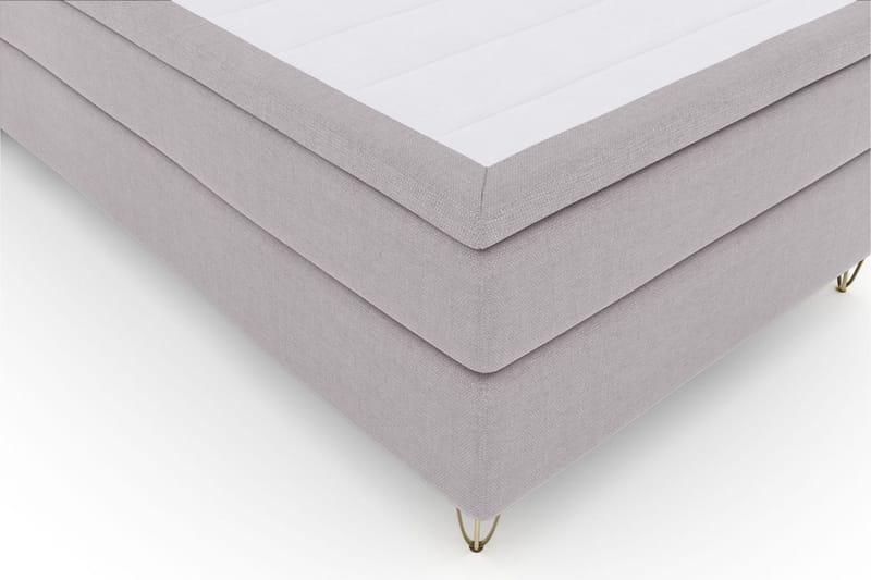 Select No 5 Kontinentalsäng 120x200 Medium Latex - Ljusgrå/Metall V-Form - Products - Möbler - Säng - Enkelsäng