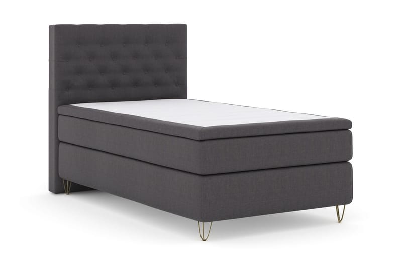 Select No 5 Kontinentalsäng 120x200 Medium Latex - Mörkgrå/Metall V-Form - Products - Möbler - Säng - Enkelsäng