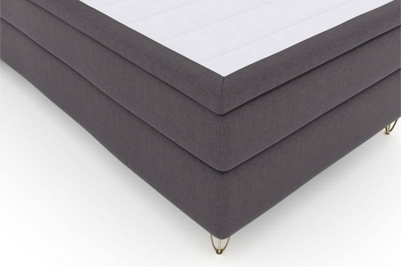 Select No 5 Kontinentalsäng 120x200 Medium Latex - Mörkgrå/Metall V-Form - Products - Möbler - Säng - Enkelsäng