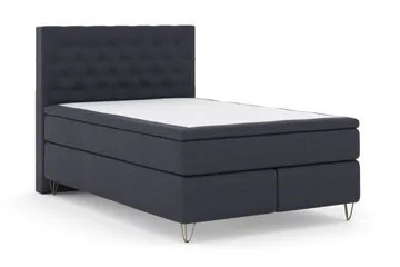 Select No 5 Kontinentalsäng 140x200 Fast/Medium Watergel - Blå/Metall V-Form - Products - Möbler - Säng - Kontinentalsäng