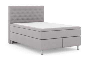 Select No 5 Kontinentalsäng 140x200 Medium Watergel - Ljusgrå/Metall - Products - Möbler - Säng - Kontinentalsäng