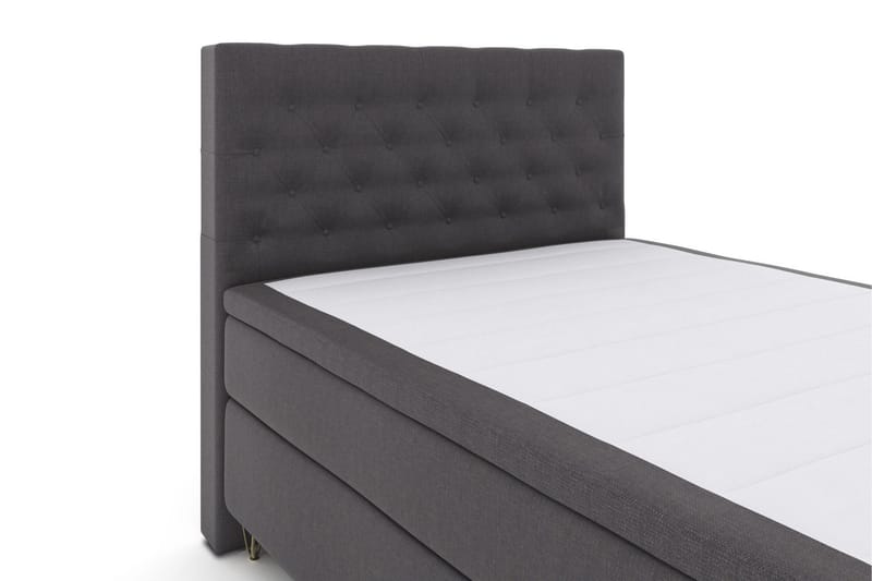 Select No 5 Kontinentalsäng 140x200 Medium Watergel - Mörkgrå/Metall V-Form - Products - Möbler - Säng - Kontinentalsäng