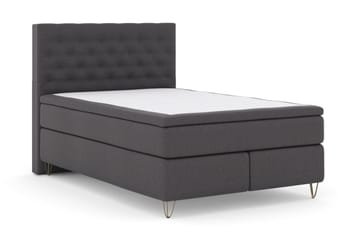 Select No 5 Kontinentalsäng 140x200 Medium Watergel - Mörkgrå/Metall V-Form - Products - Möbler - Säng - Kontinentalsäng