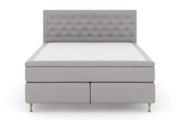 Select No 5 Kontinentalsäng 160x200 Fast Watergel - Ljusgrå/Guld - Products - Möbler - Säng - Kontinentalsäng