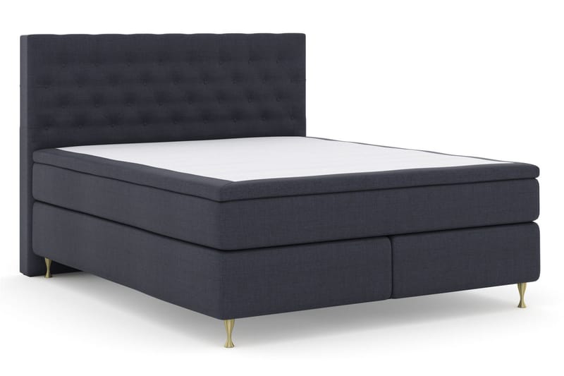 Select No 5 Kontinentalsäng 180x200 Fast/Medium Watergel - Blå/Guld - Products - Möbler - Säng - Kontinentalsäng