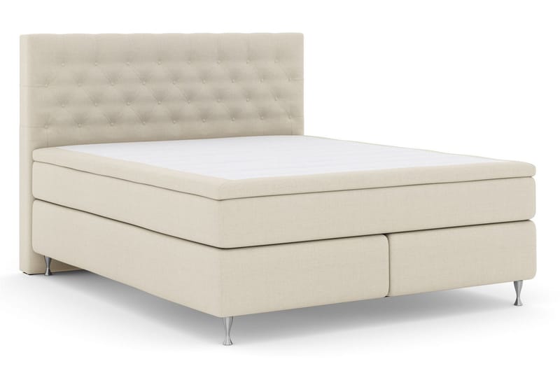 Select No 5 Kontinentalsäng 210x210 Fast Watergel - Beige/Silver - Products - Möbler - Säng - Kontinentalsäng