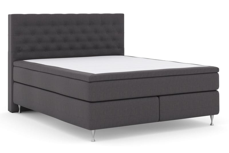 Select No 5 Kontinentalsäng 210x210 Fast Watergel - Mörkgrå/Silver - Products - Möbler - Säng - Kontinentalsäng