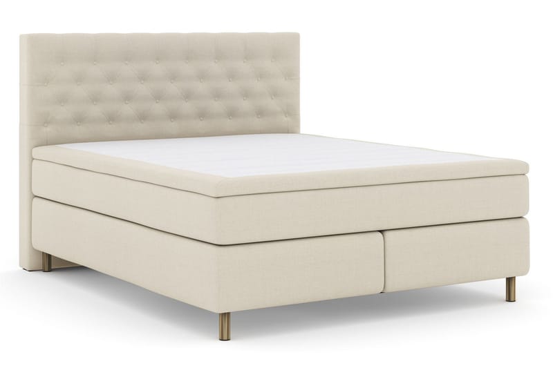 Select No 5 Kontinentalsäng 210x210 Fast/Medium Latex - Beige/Koppar - Products - Möbler - Säng - Kontinentalsäng