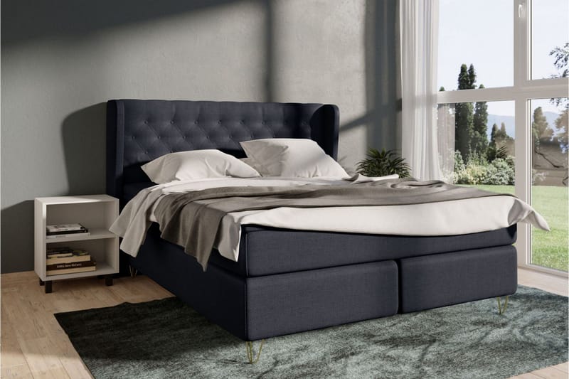 Select No 6 Komplett Sängpaket 120x200 Medium Latex/Memory - Blå/Metall - Products - Möbler - Säng - Enkelsäng