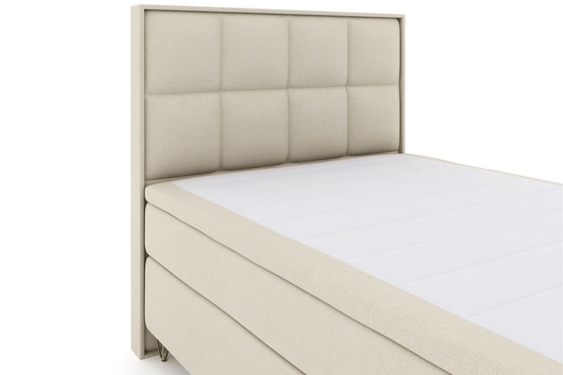 Select No 6 Komplett Sängpaket 140x200 Fast Latex/Memory - Beige/Metall V-form - Products - Möbler - Säng - Kontinentalsäng
