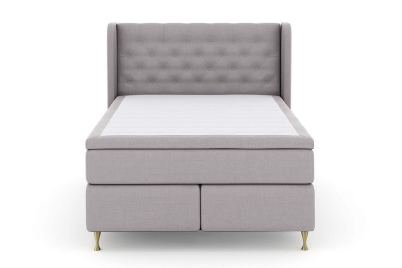 Select No 6 Komplett Sängpaket 140x200 F/M Latex/Memory - Ljusgrå/Guld - Products - Möbler - Säng - Kontinentalsäng