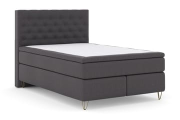 Select No 6 Komplett Sängpaket 140x200 F/M Memory/Pocket - Mörkgrå/Metall V-form - Products - Möbler - Säng - Kontinentalsäng