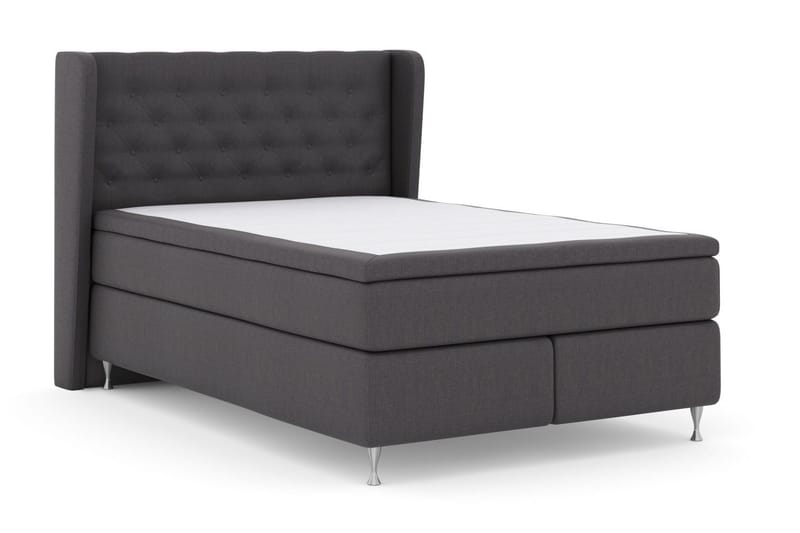 Select No 6 Komplett Sängpaket 140x200 Medium Latex/Memory - Mörkgrå/Silver - Products - Möbler - Säng - Kontinentalsäng