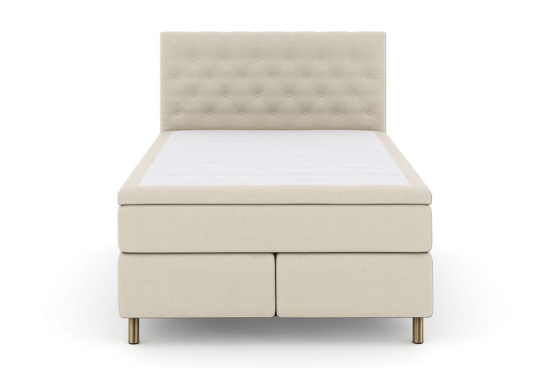 Select No 6 Kontinentalsäng 140x200 Fast/Medium Latex/Memory - Beige/Koppar - Products - Möbler - Säng - Kontinentalsäng