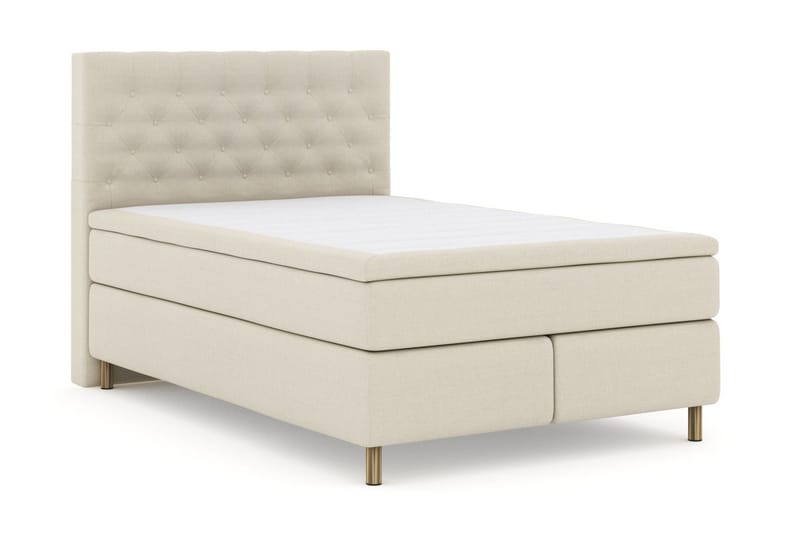 Select No 6 Kontinentalsäng 140x200 Fast/Medium Latex/Memory - Beige/Koppar - Products - Möbler - Säng - Kontinentalsäng