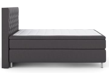 Select No 6 Kontinentalsäng 140x200 Fast/Medium Latex/Memory, Mörkgrå/Metall