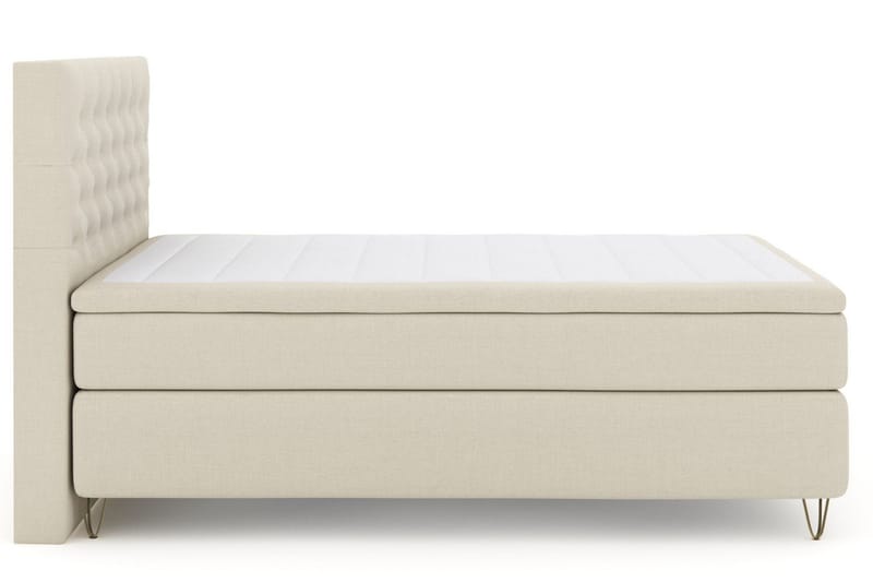 Select No 6 Kontinentalsäng 160x200 Fast Memory/Pocket - Beige/Metall V-Form - Products - Möbler - Säng - Kontinentalsäng