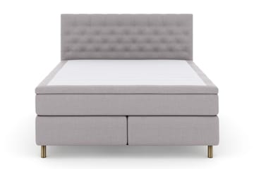 Select No 6 Kontinentalsäng 160x200 Fast Memory/Pocket - Ljusgrå/Koppar - Products - Möbler - Säng - Kontinentalsäng