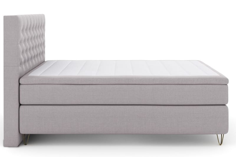 Select No 6 Kontinentalsäng 180x200 Fast/Medium Watergel - Ljusgrå/Metall V-Form - Products - Möbler - Säng - Kontinentalsäng