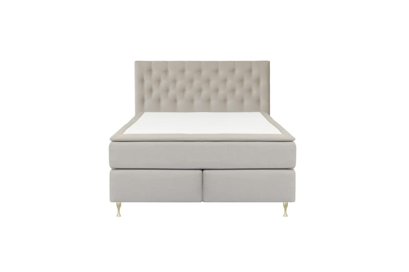 Select No 6 Kontinentalsäng 210x210 Fast Memory/Pocket, Beige/Guld