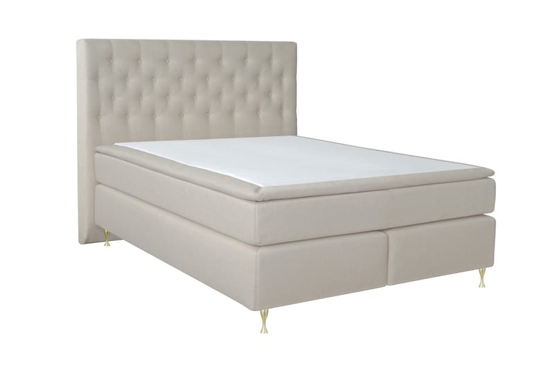 Select No 6 Kontinentalsäng 210x210 Fast/Medium Latex/Memory - Beige/Guld - Products - Möbler - Säng - Kontinentalsäng