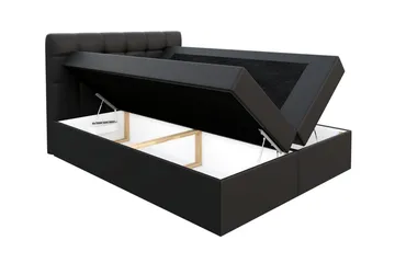 Skaftå Kontinentalsäng 200x200 cm - Svart/Vit - Products - Möbler - Säng - Säng med förvaring