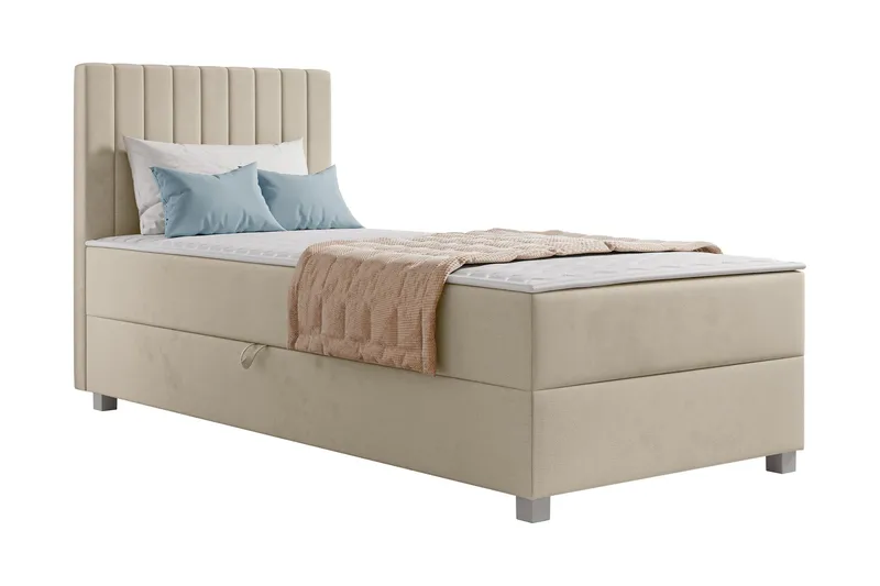 Veyran Sängpaket Kontinentalsäng med Förvaring 90x200 cm, Beige