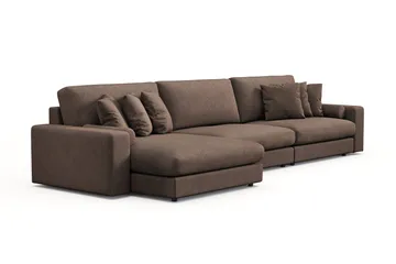 Arken Lyx 6-sits Vändbar L-formad Djup Divansoffa i Tyg - Brun - Products - Möbler - Soffa - Divansoffa & schäslongsoffa