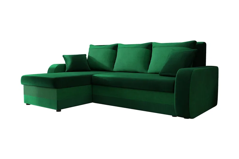 Alvared 3-sits Hörnbäddsoffa Universal - Grön - Products - Möbler - Soffa - Bäddsoffa - Bäddsoffa divan