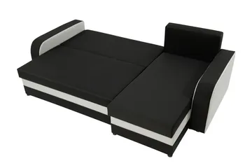 Alvared Djup 3 sits L soffa -Hörnbäddsoffa Universal 230 cm - Beige / Svart / Vit - Products - Möbler - Soffa - Bäddsoffa - Bäddsoffa divan