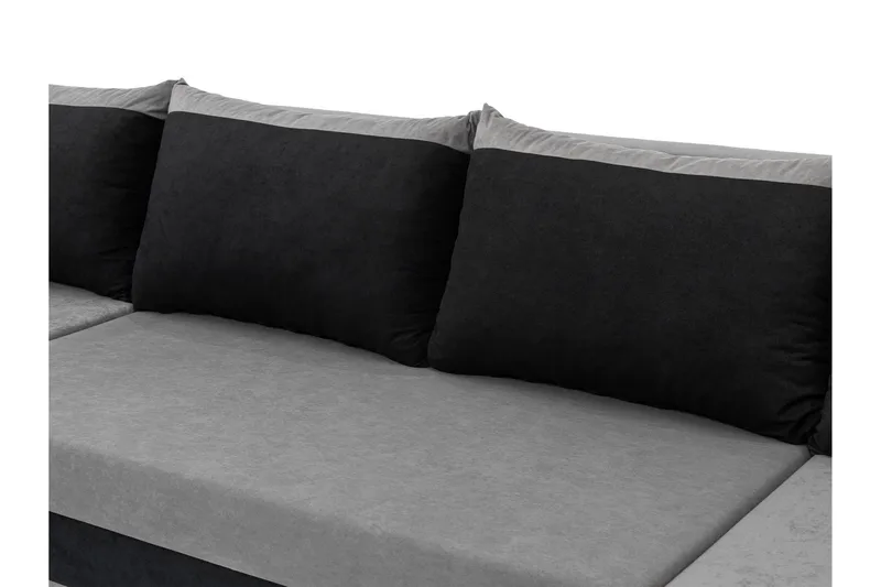Alvared Soffa Dubbeldivan 4-sits - Mörkgrå - Products - Möbler - Soffa - Bäddsoffa - U bäddsoffa