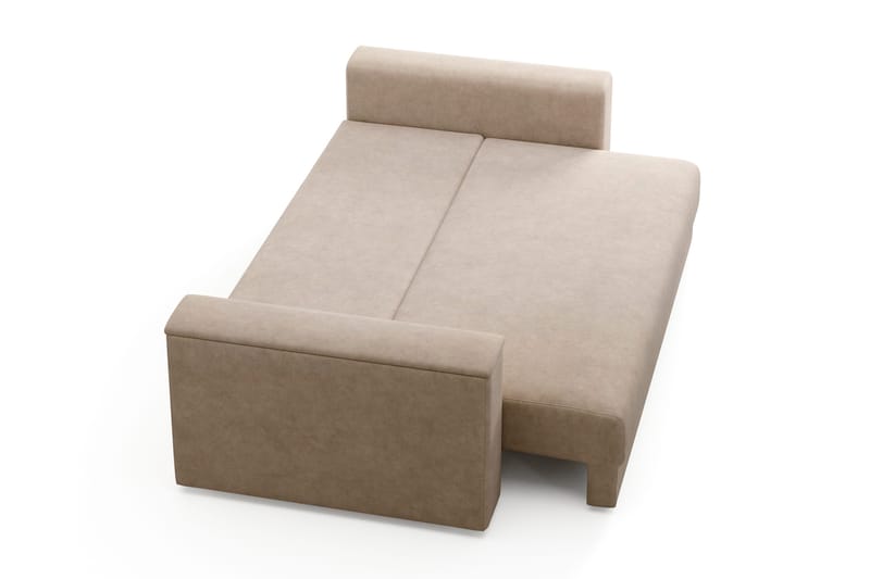 Bergen Extra djup 3-sits Bäddsoffa med Bäddmadrass i Polyesterskum Vändbar Sommar- & Vintersida och Tvättbar klädsel - Beige - Products - Möbler - Soffa - Bäddsoffa - 3 sits bäddsoffa