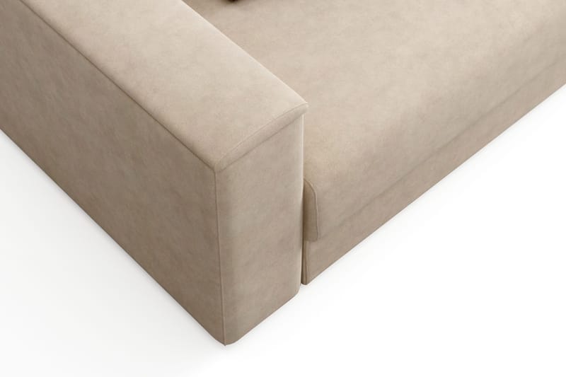 Bergen Extra djup 3-sits Bäddsoffa med Bäddmadrass i Polyesterskum Vändbar Sommar- & Vintersida och Tvättbar klädsel - Beige - Products - Möbler - Soffa - Bäddsoffa - 3 sits bäddsoffa
