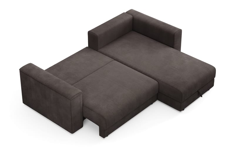 Bergen Extra djup 3-sits Bäddsoffa med Divan och Bäddmadrass i Polyesterskum och Tvättbar klädsel - Taupe - Products - Möbler - Soffa - Bäddsoffa - Bäddsoffa divan