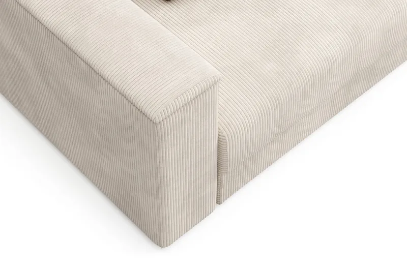 Bergen Extra Djup Framåtbäddad 3-sits Bäddsoffa med förvaring i manchester - Beige - Products - Möbler - Soffa - Bäddsoffa - 3 sits bäddsoffa