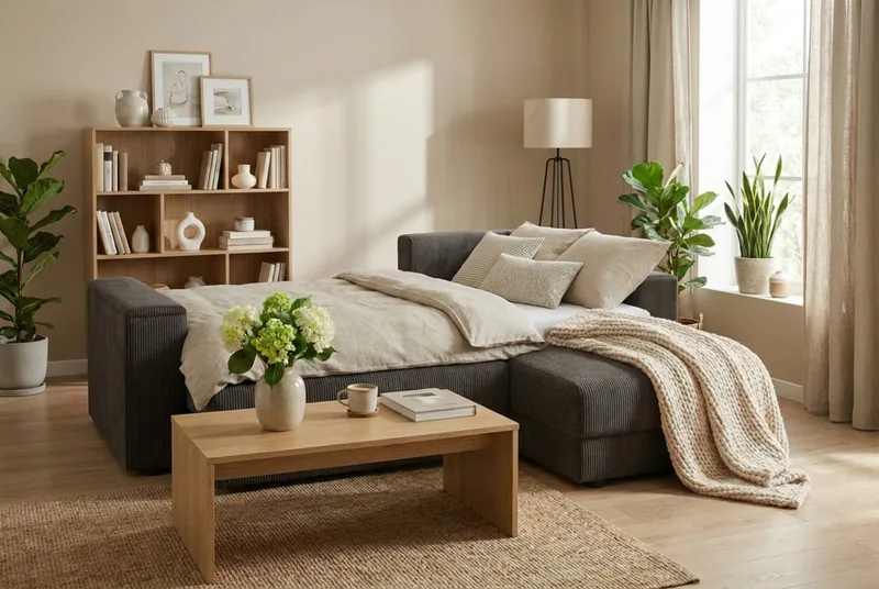 Bergen Extra Djup Framåtbäddad 3-sits Bäddsoffa med vändbar divan och förvaring i manchester - Brun - Products - Möbler - Soffa - Bäddsoffa - Bäddsoffa divan