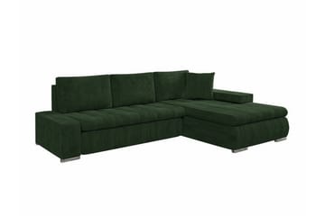 Cerys 3-sits Hörnbäddsoffa Green - Products - Möbler - Soffa - Bäddsoffa - Hörnbäddsoffa