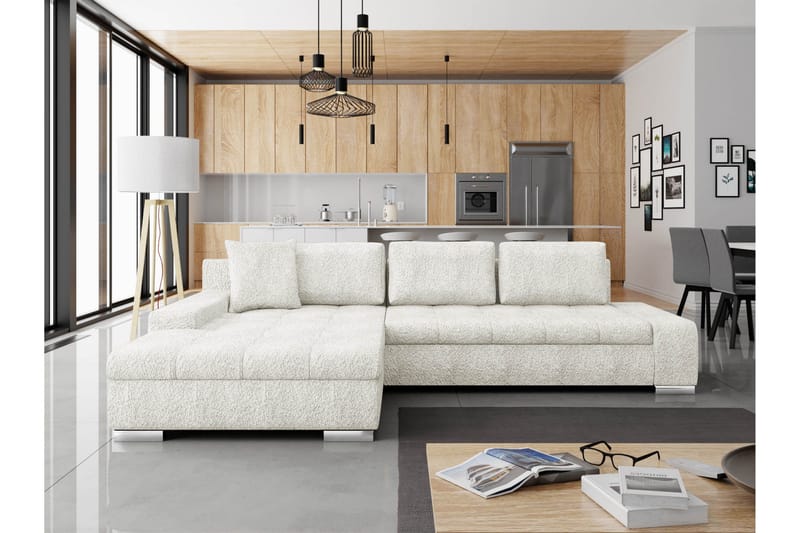 Cerys Bäddsoffa m. Divan 3-sits, Vit